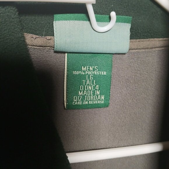 L.L. Bean Mens Fleece Full-Zip Vest Size Large Lightweight Outdoor Layer Green/G - Picture 4 of 16